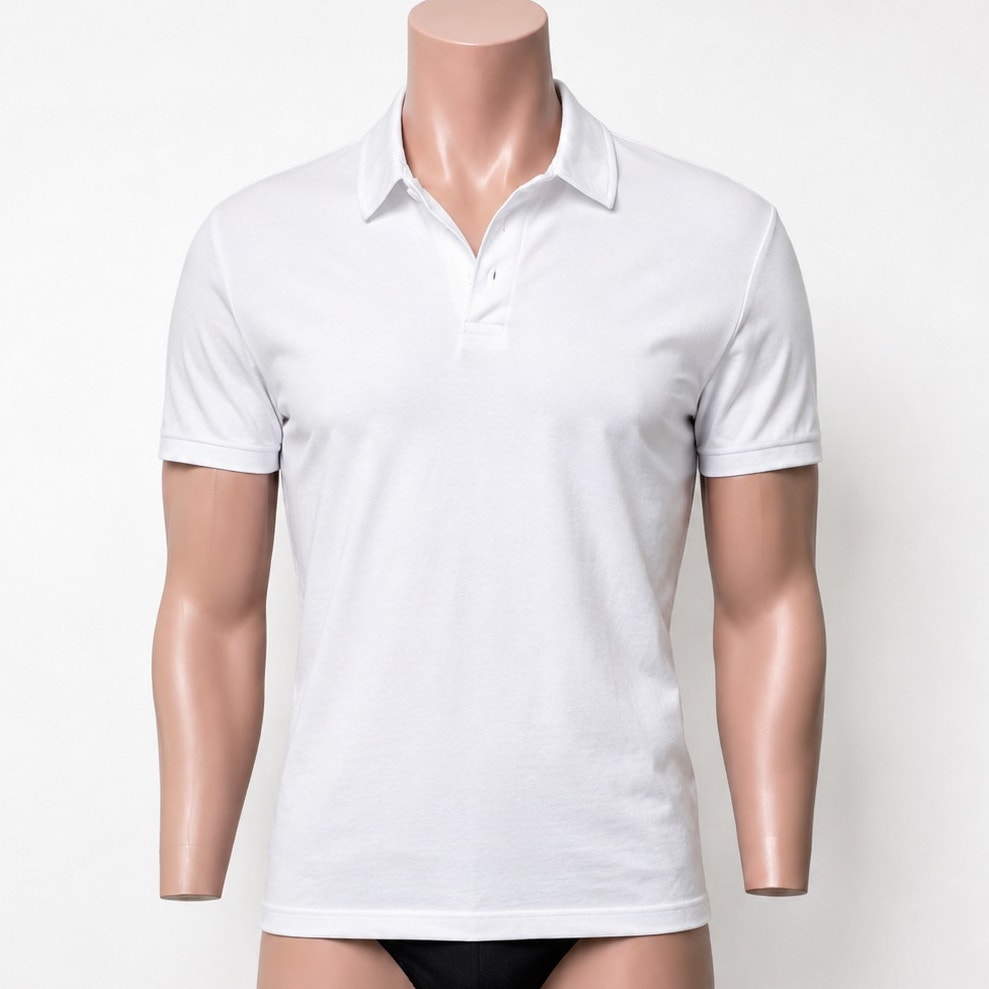 NWOT Billy Aloha Mens Bright White Short Sleeve Soft 3 button Polo Shirt Medium
