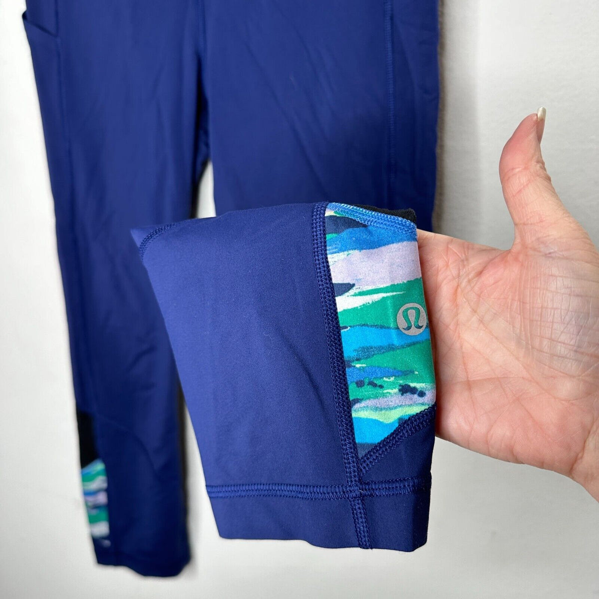 Lululemon Pace Rival Luxtreme Hero Blue Seven Wonders Multi Crop Legging 8