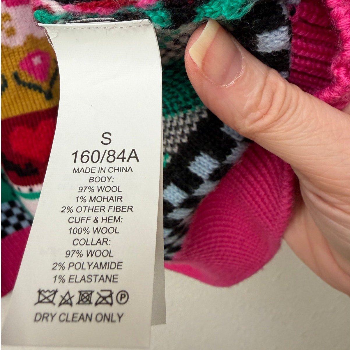Kate Spade Multicolor Wool Mohair Floral Heart Sweater - S
