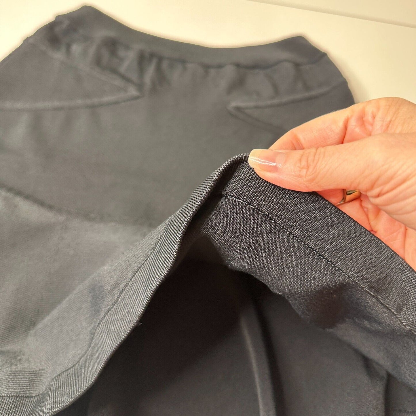 A.L.C. Jet Black A-Line Elastic Waist Knit Bandage Stretch Ruffle Flare Mini S