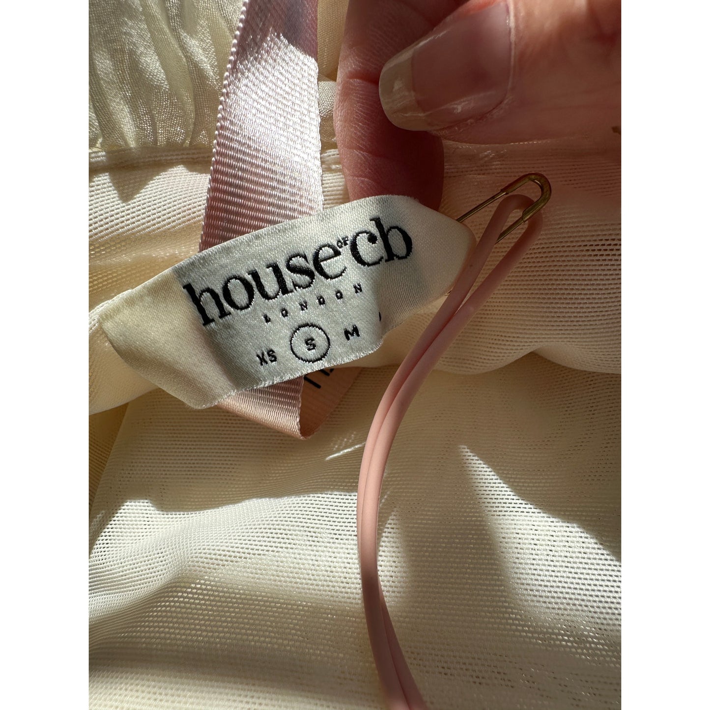 NWT House of CB Solana Ivory Sequin Pleated Tiered Maxi Dress Women’s S