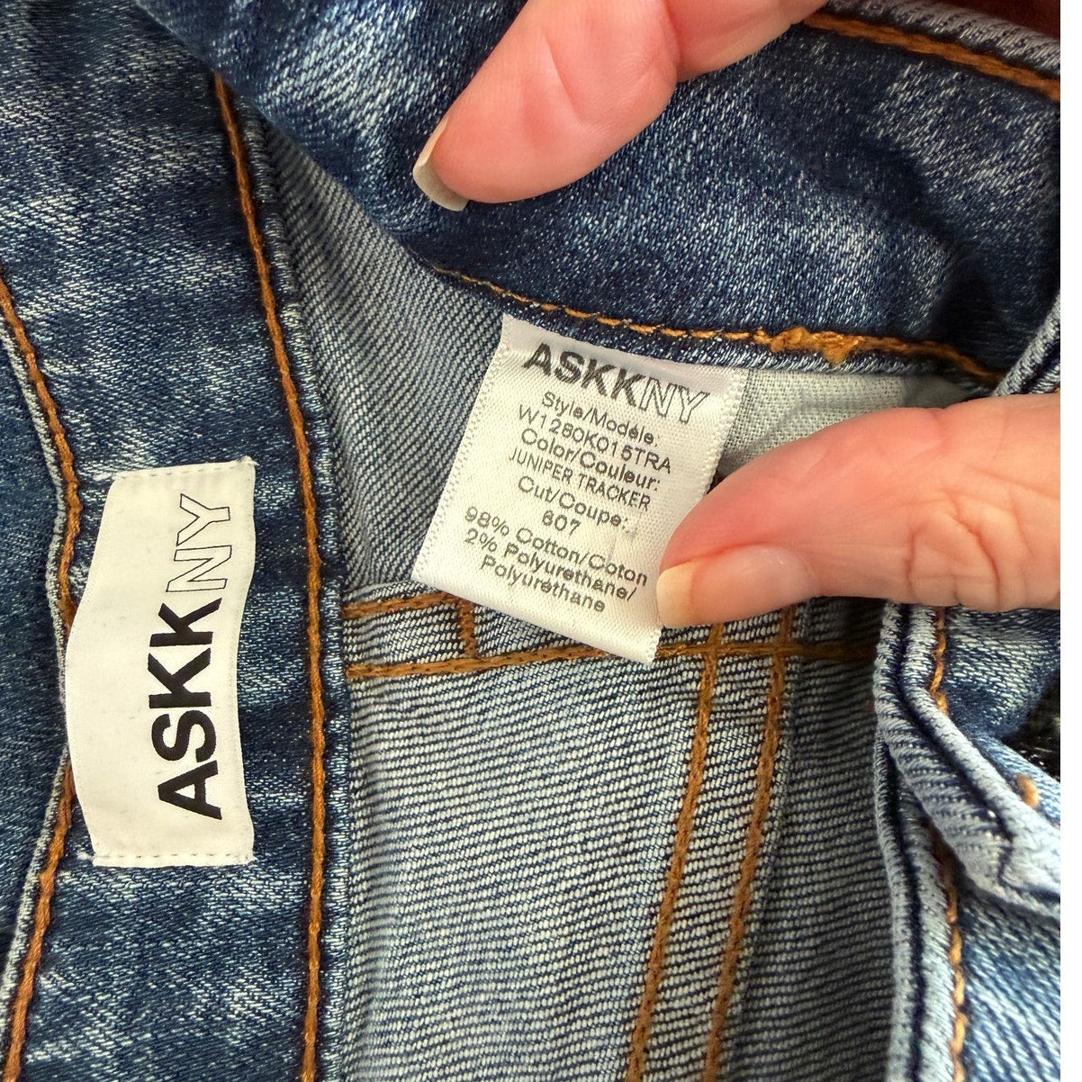 ASKK NY Juniper Jeans Blue Womens 27 Wide Leg