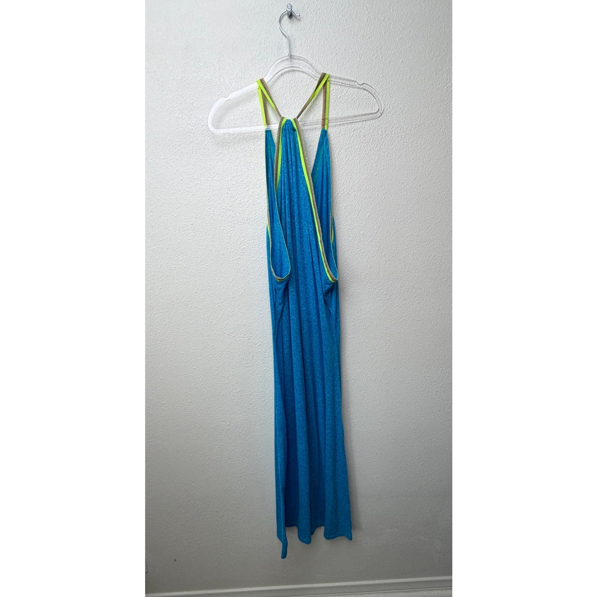 Pitusa Blue Neon Trim Maxi Cover Up Women Standard