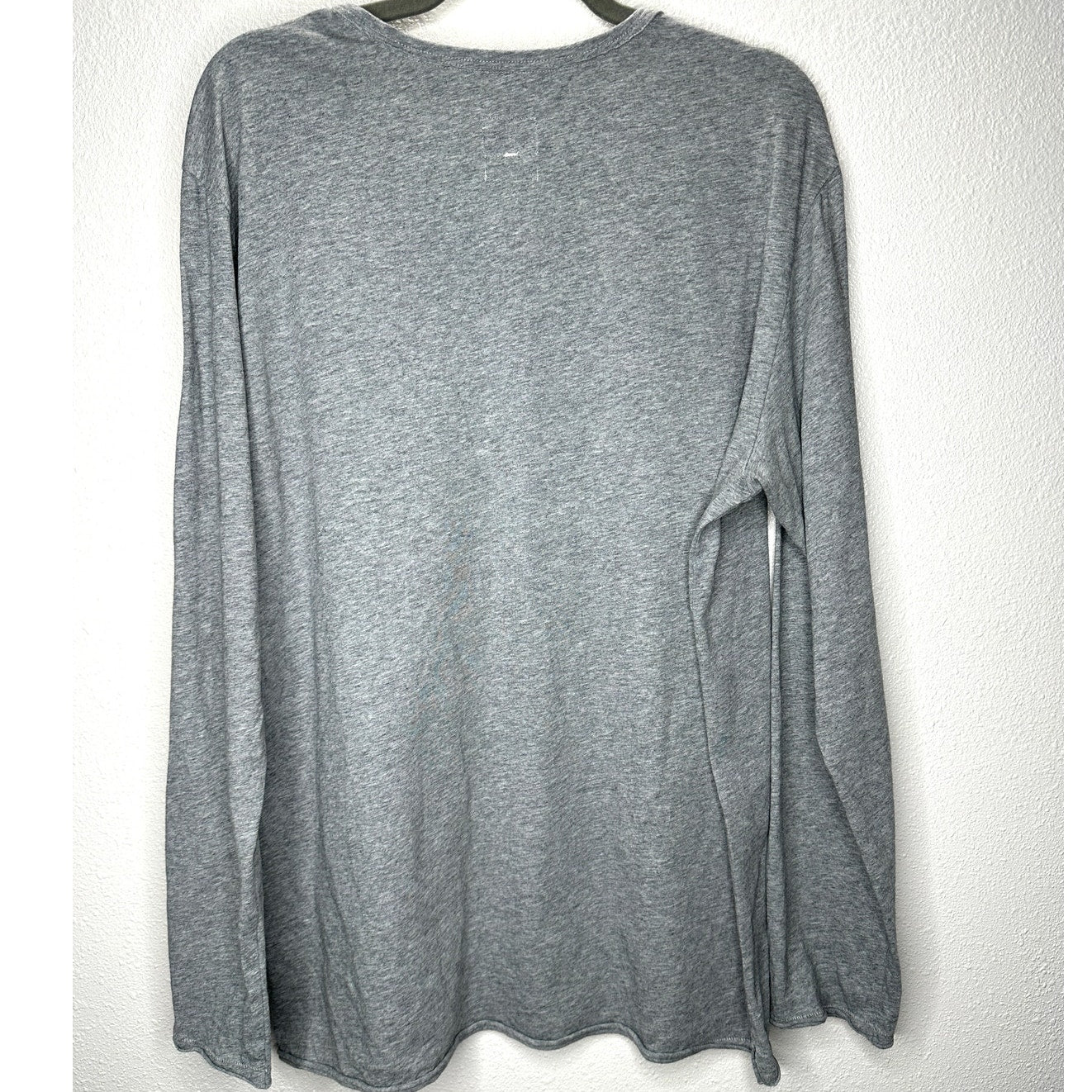 Rag & Bone Heather Gray Cotton Long Sleeve Chest Pocket Crewneck Tee XL