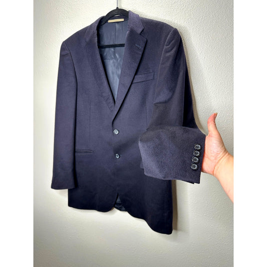 Burberry 100% Cashmere Black Bond Street 2-Button Blazer Jacket 40 Long