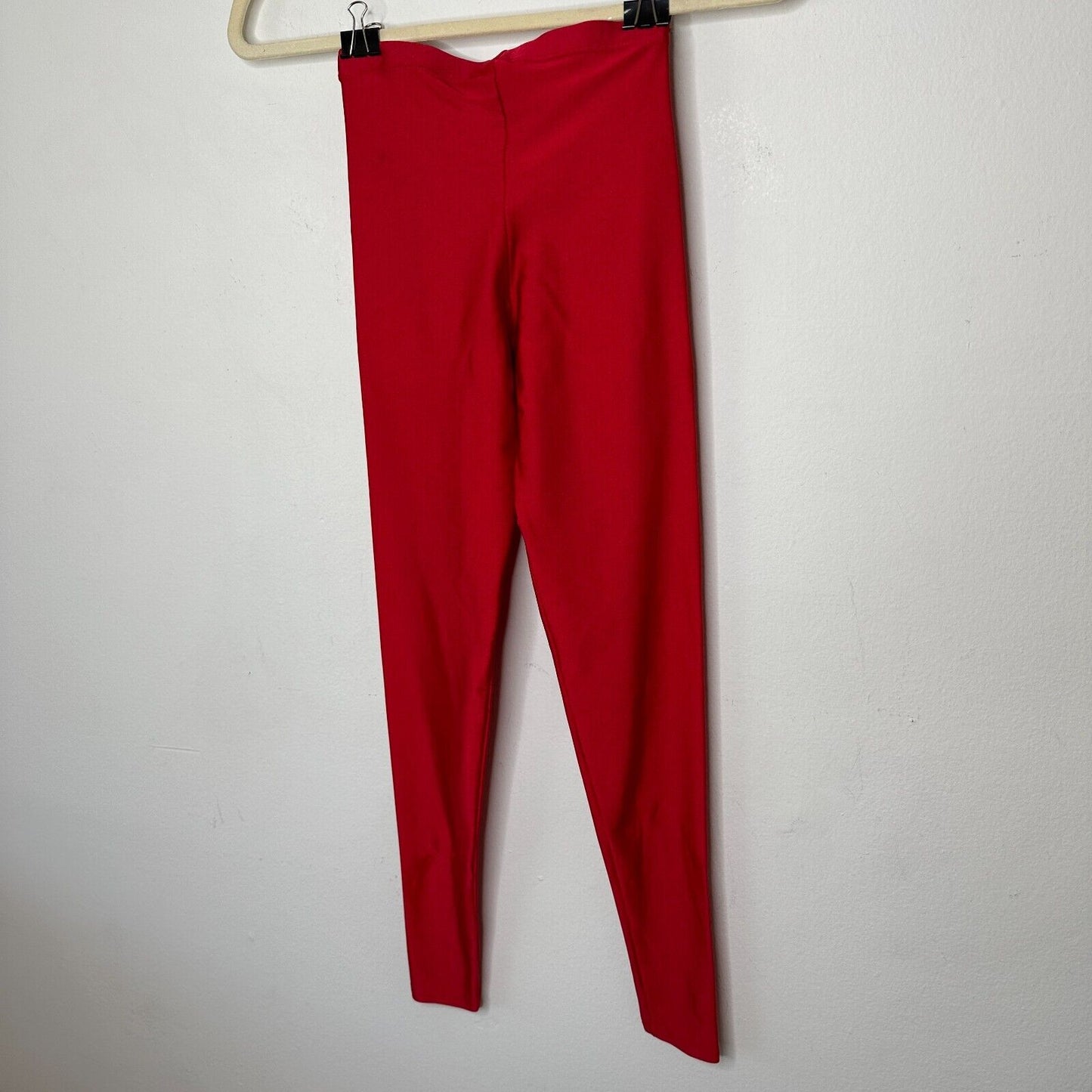 Anais & Margaux Alexandra Deep Red Shimmery Pant Leggings Italian Fabric XS