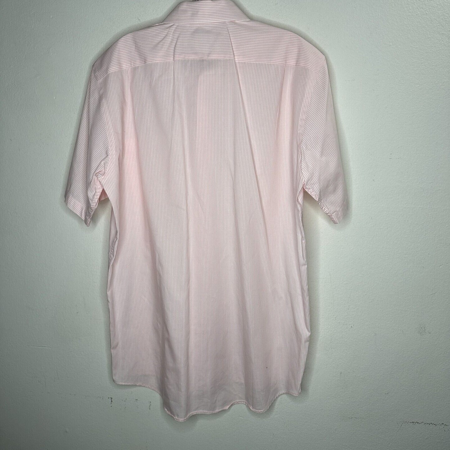 Lacoste Pink & White Pinstripe Short Sleeve Casual Button Front & Collar 40