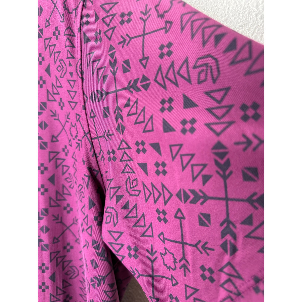 Greyson Men's Purple Performance Geometric Design Polo L