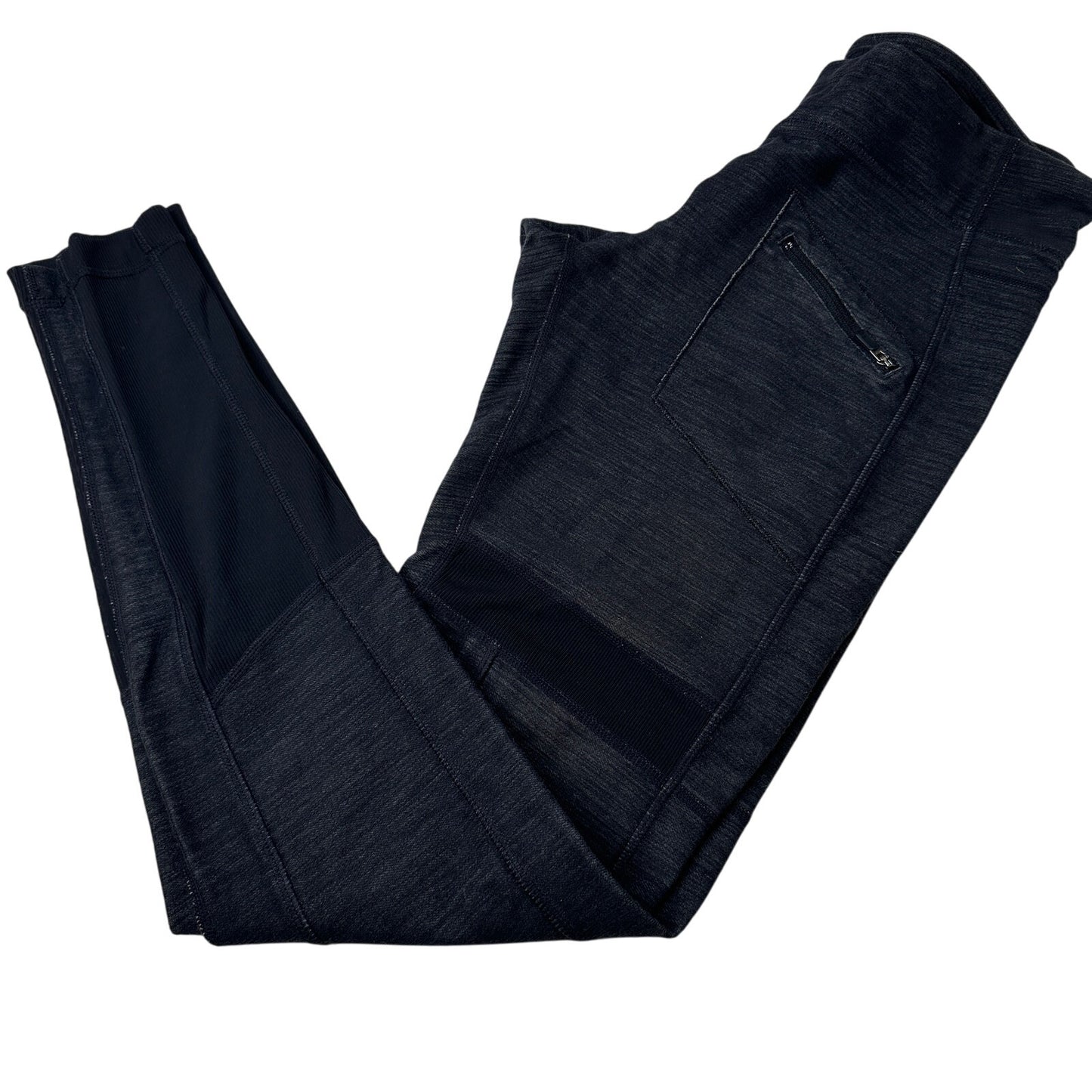 Lululemon Gray Patchwork Leggings Zip Pocket Yoga Pants 8