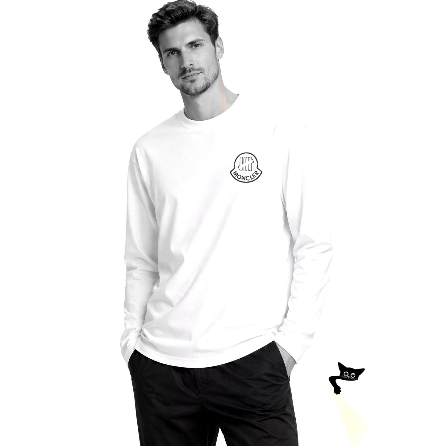 NWOT Moncler Genius 1952 X Undefeated Logo Front & Back Long Sleeve Tee Shirt L