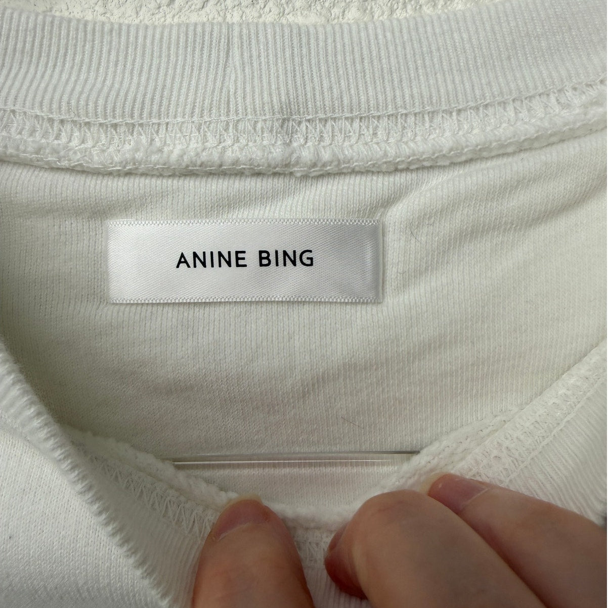 Anine Bing White Graphic Sweatshirt I Am Powerful Quote Crewneck Pullover XS