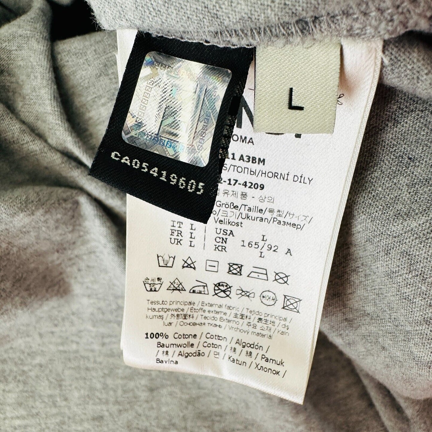 Fendi Gray Short Sleeve Appia Antica Blvd Fendi Roma logo Tee Bead Sequin Top L