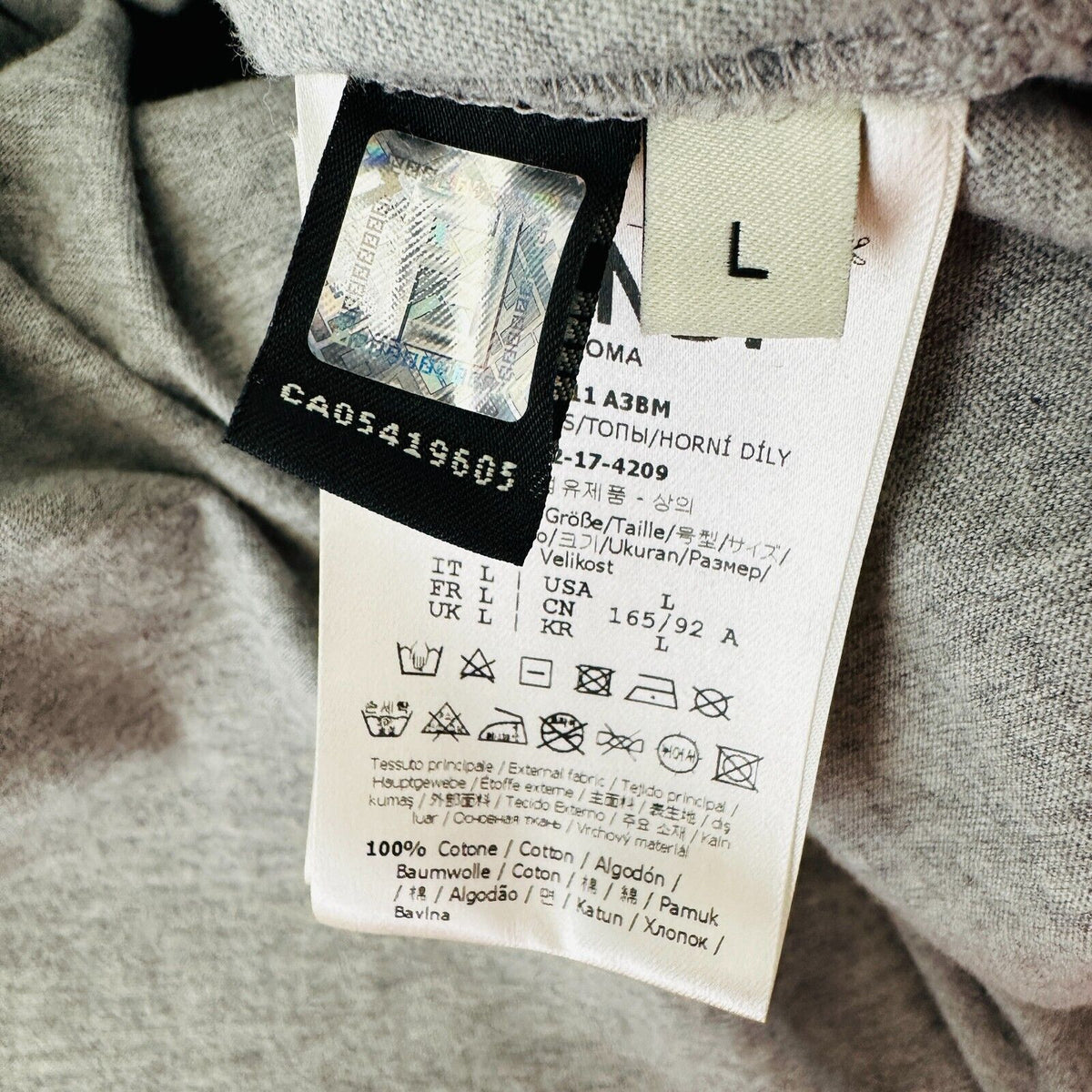 Fendi Gray Short Sleeve Appia Antica Blvd Fendi Roma logo Tee Bead Sequin Top L