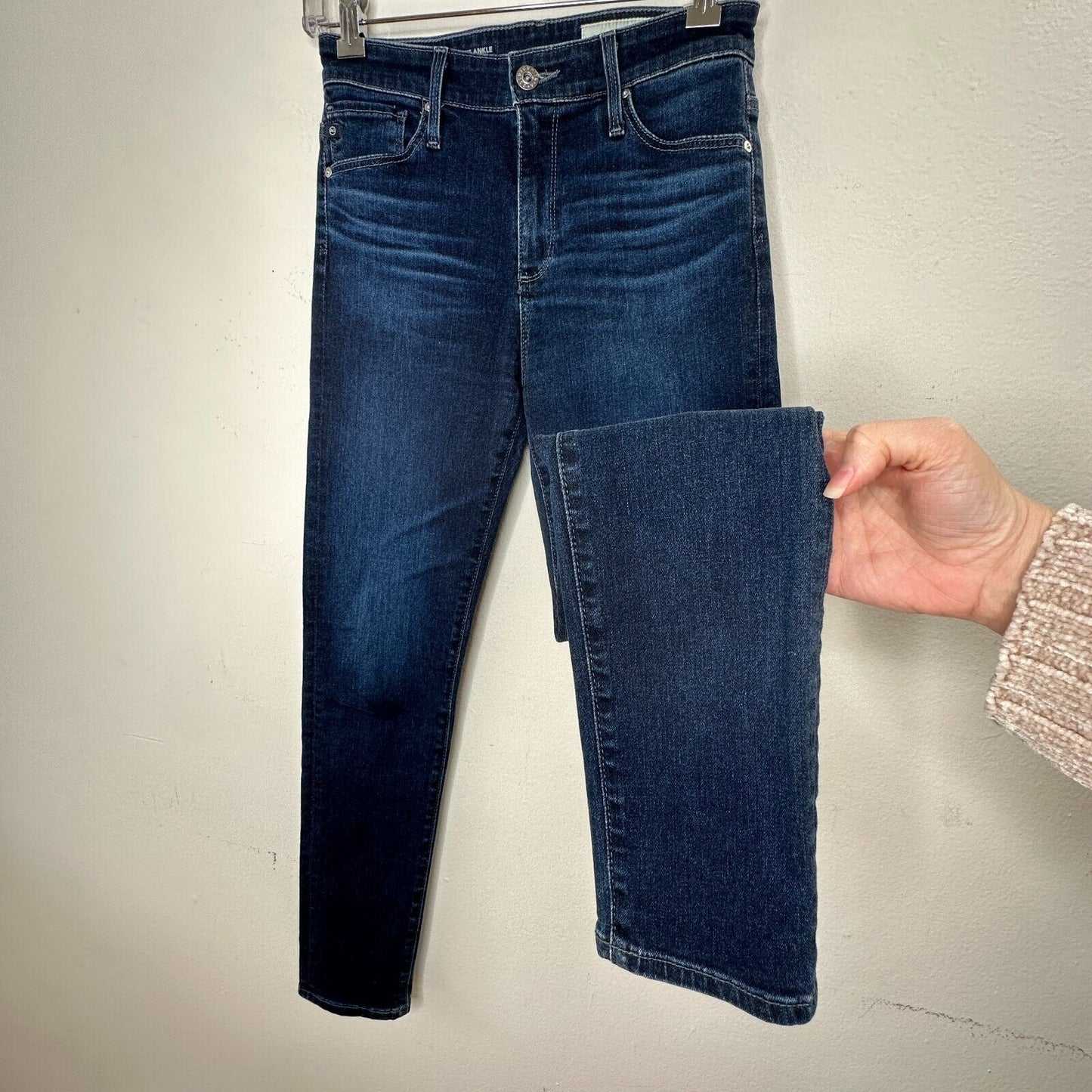 Adriano Goldschmeid Anthropologie Dark Wash Stevie High Rise Straight Ankle Jean