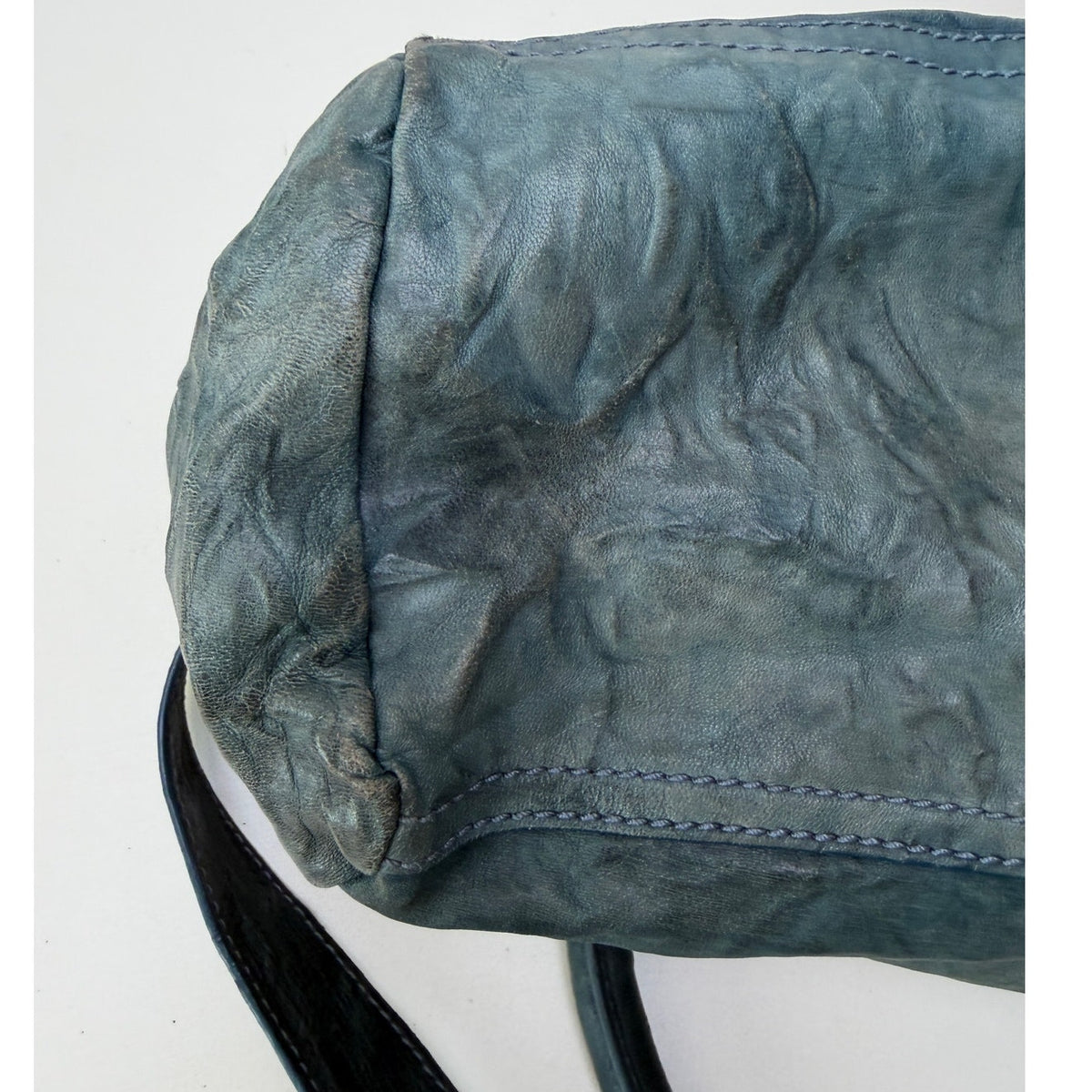 Givenchy Blue Green Zip Satchel Bag Women's