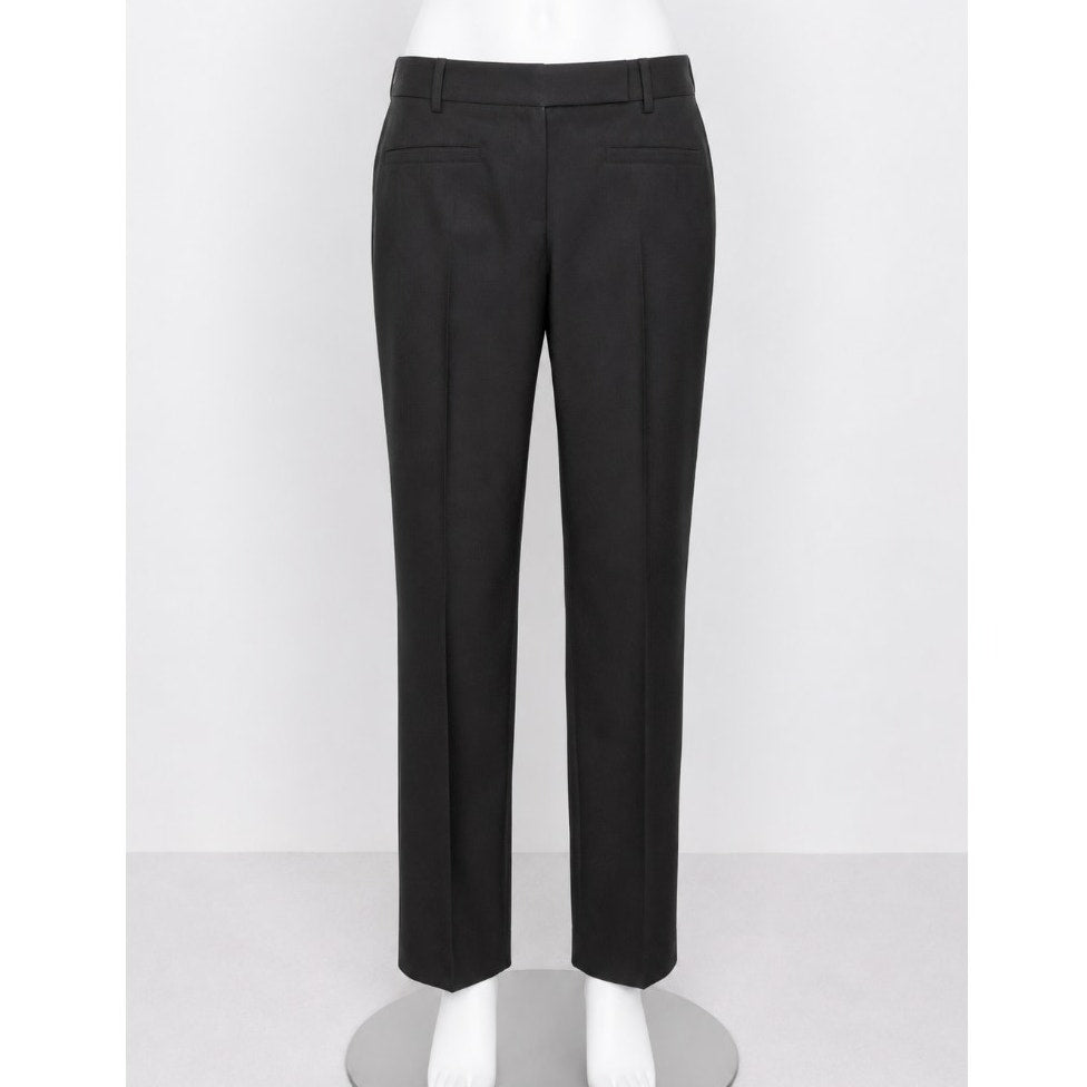 Club Monaco Jet Black Pressed Front Crease Straight Leg Trouser Pant Pockets 8