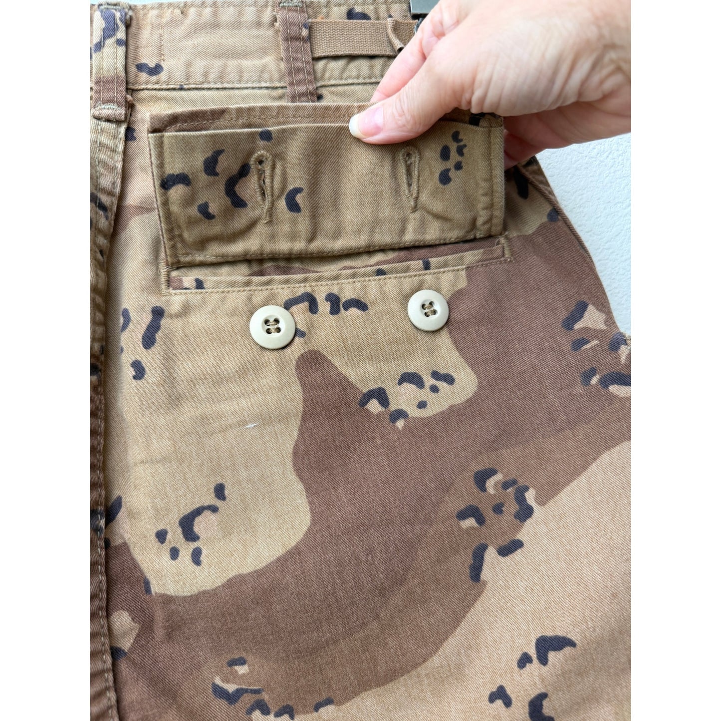 RE/DONE Womens Desert Camo Zip Utility Mini Skirt XS