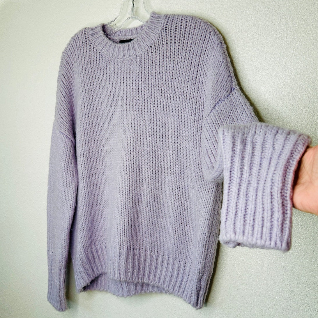 Sanctuary Purple Telluride Pullover Chunky Knit Long Sleeve Sweater S