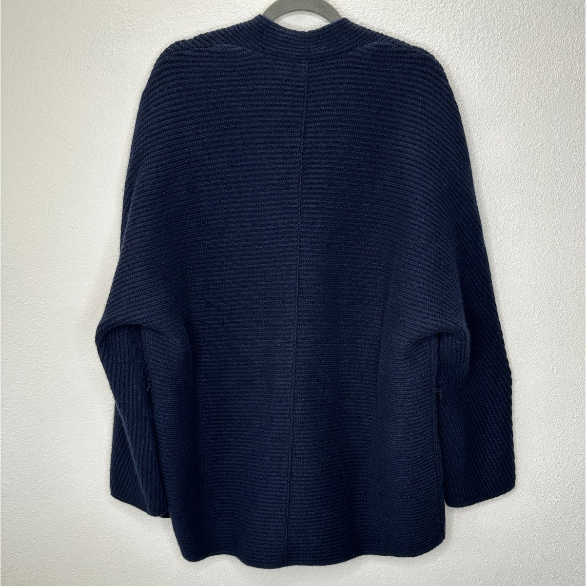 NWT The Row Dark Navy Ardi Chunky Knit Long Line Open Cardigan M