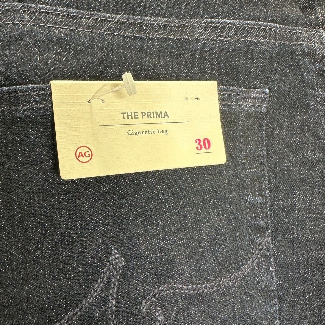 NWT AG Adriano Dark Wash Prima Cigarette Leg 5 Pocket Denim Jean 30R