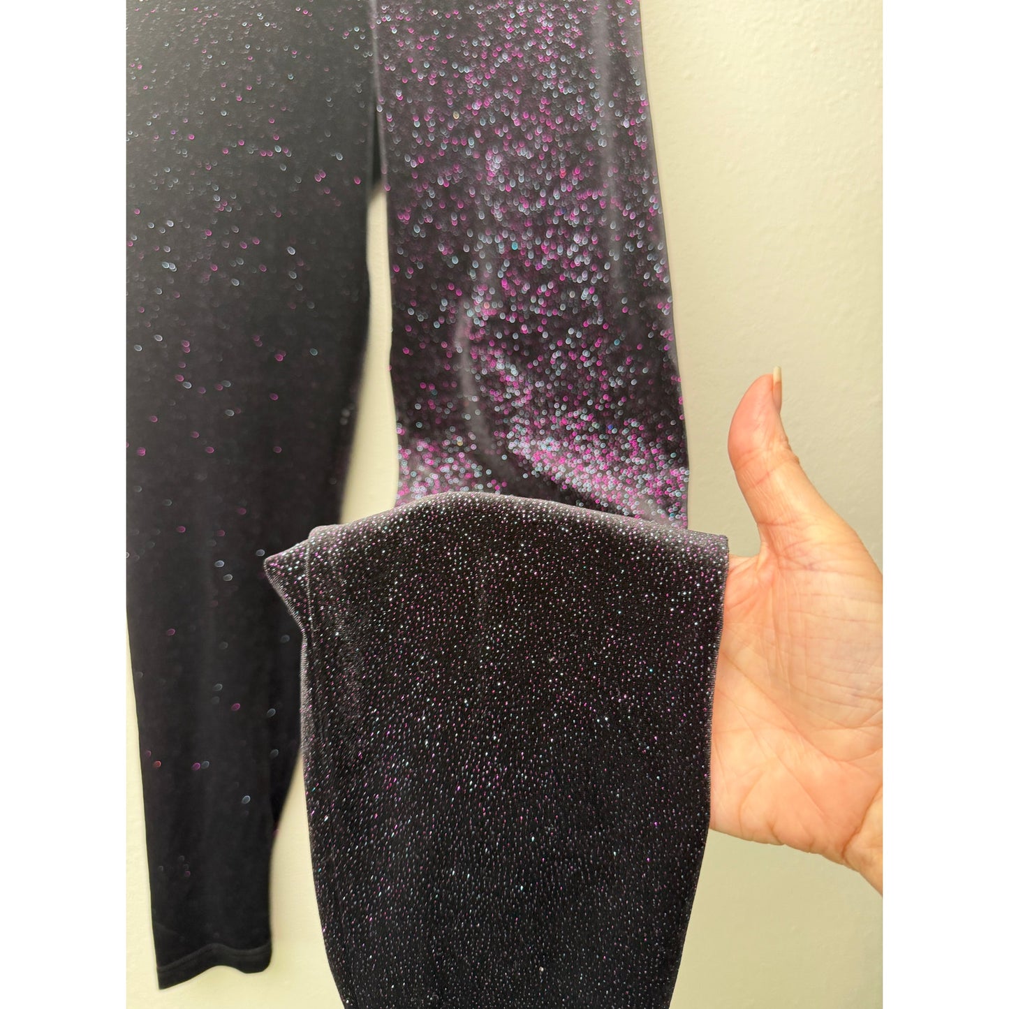 NWT RARE Cali Sun & Fun Black Stardust Leggings Womens L