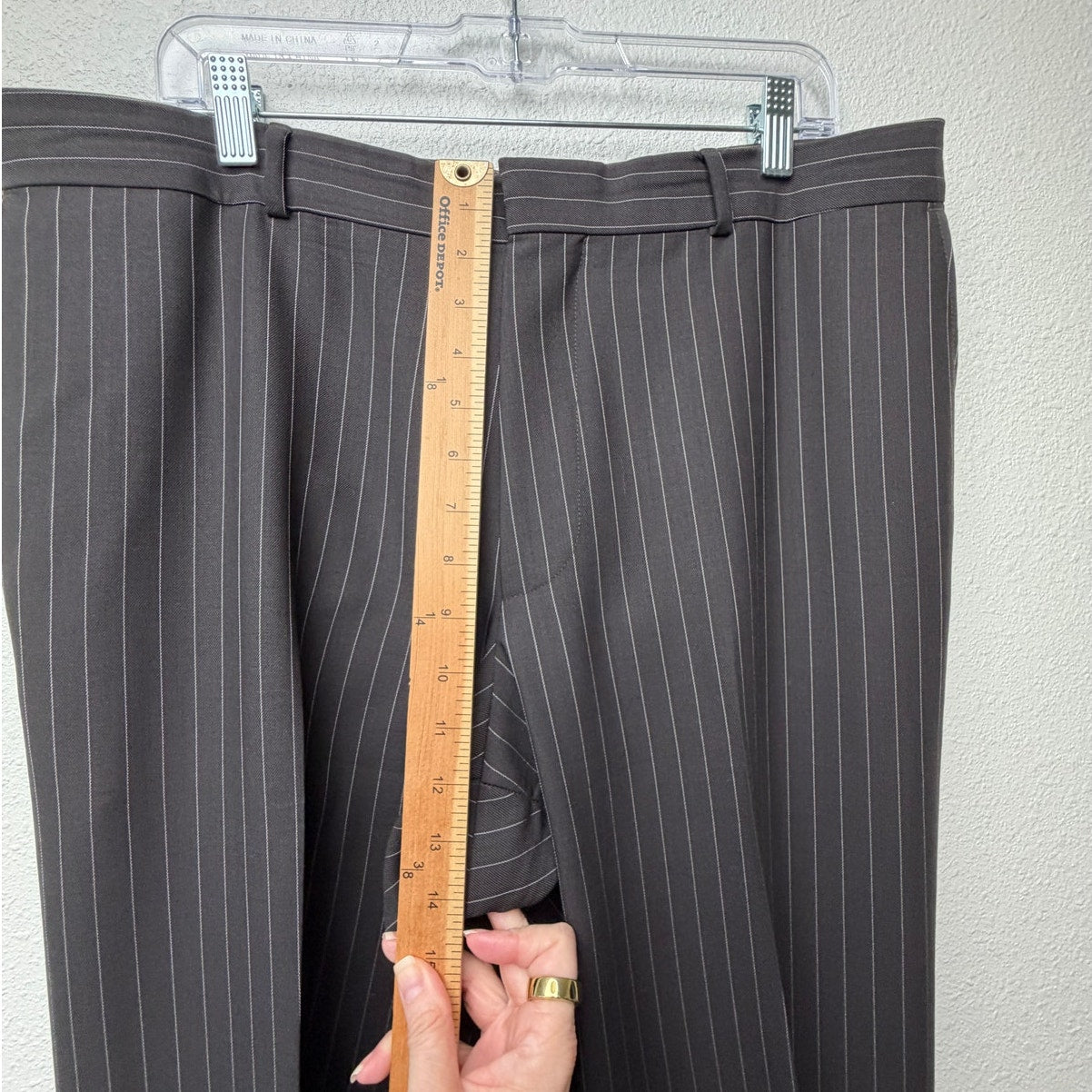 Hugo Boss Black Pinstripe Wool Mohair 2 Pc Suit Men’s 46R