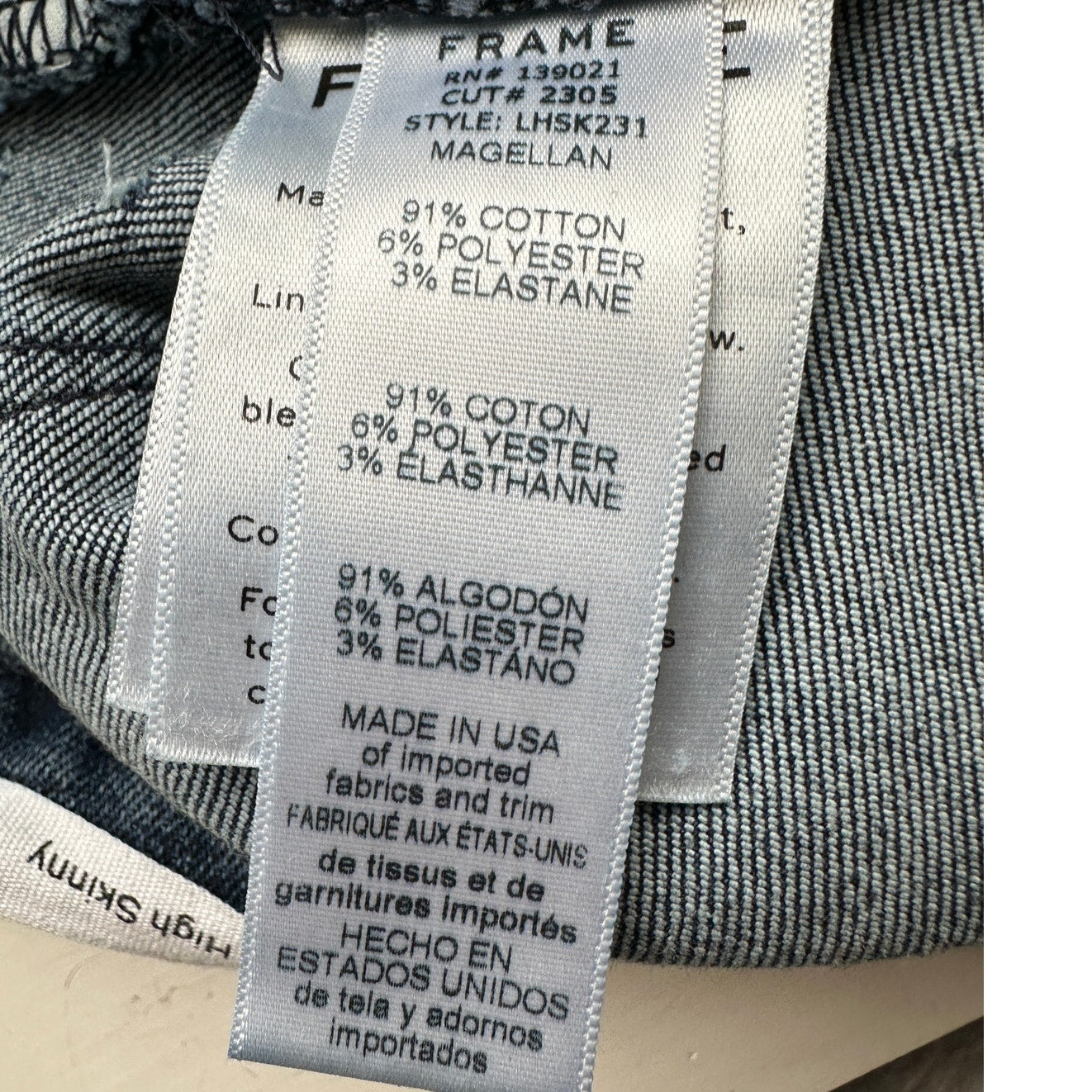 Frame Magellan Medium Wash Distressed Le High Skinny Denim Jeans 29