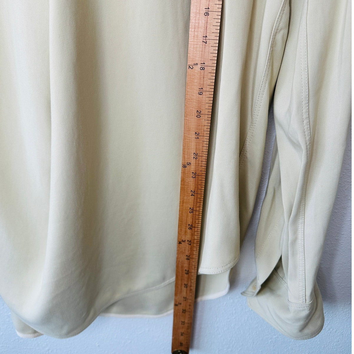 NWT Petar Petrov Lami Silk Blend Collared Draped Pleat Long Sleeve Blouse 44 / L