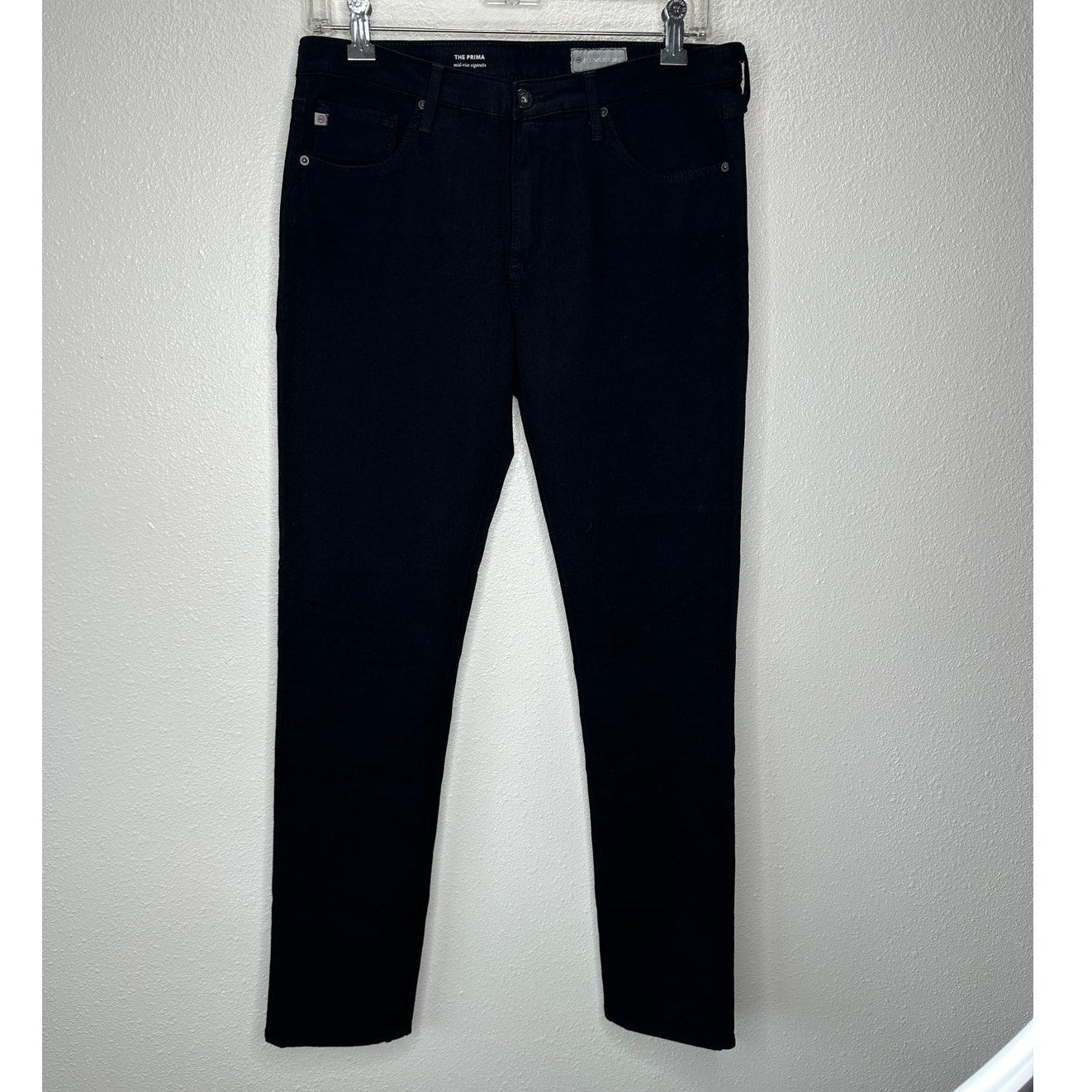 AG The Contour Black Prima Mid-Rise Cigarette Skinny Jean 29