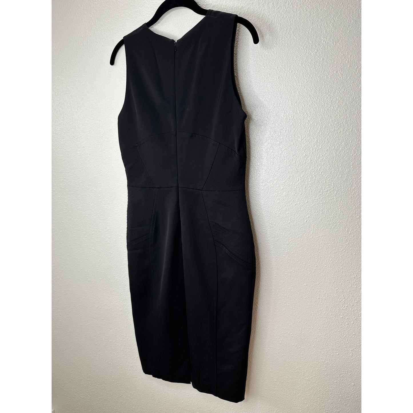 Reiss Black Sheer Mesh Brightwell Pencil Sheath Dress 6