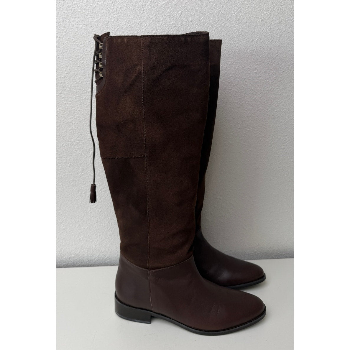 NIB French Sole Jessica Brown Suede Boots Womens 9.5