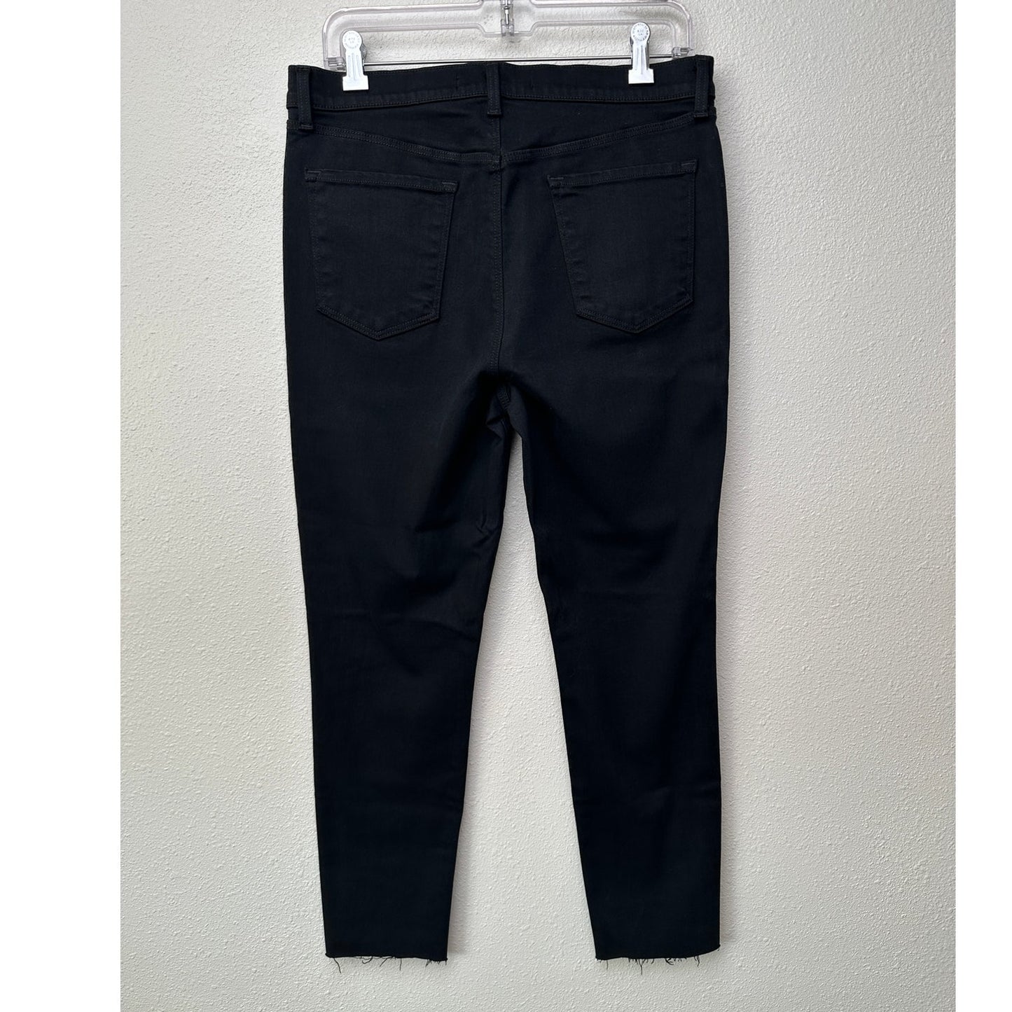 J Brand Alana Vesper High-Rise Skinny Jeans Black Women’s 31 Raw Hem