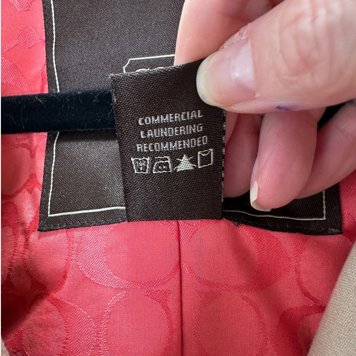 Coach Tan Double Breasted Tie Belt Trench Coat Gold Buttons Small