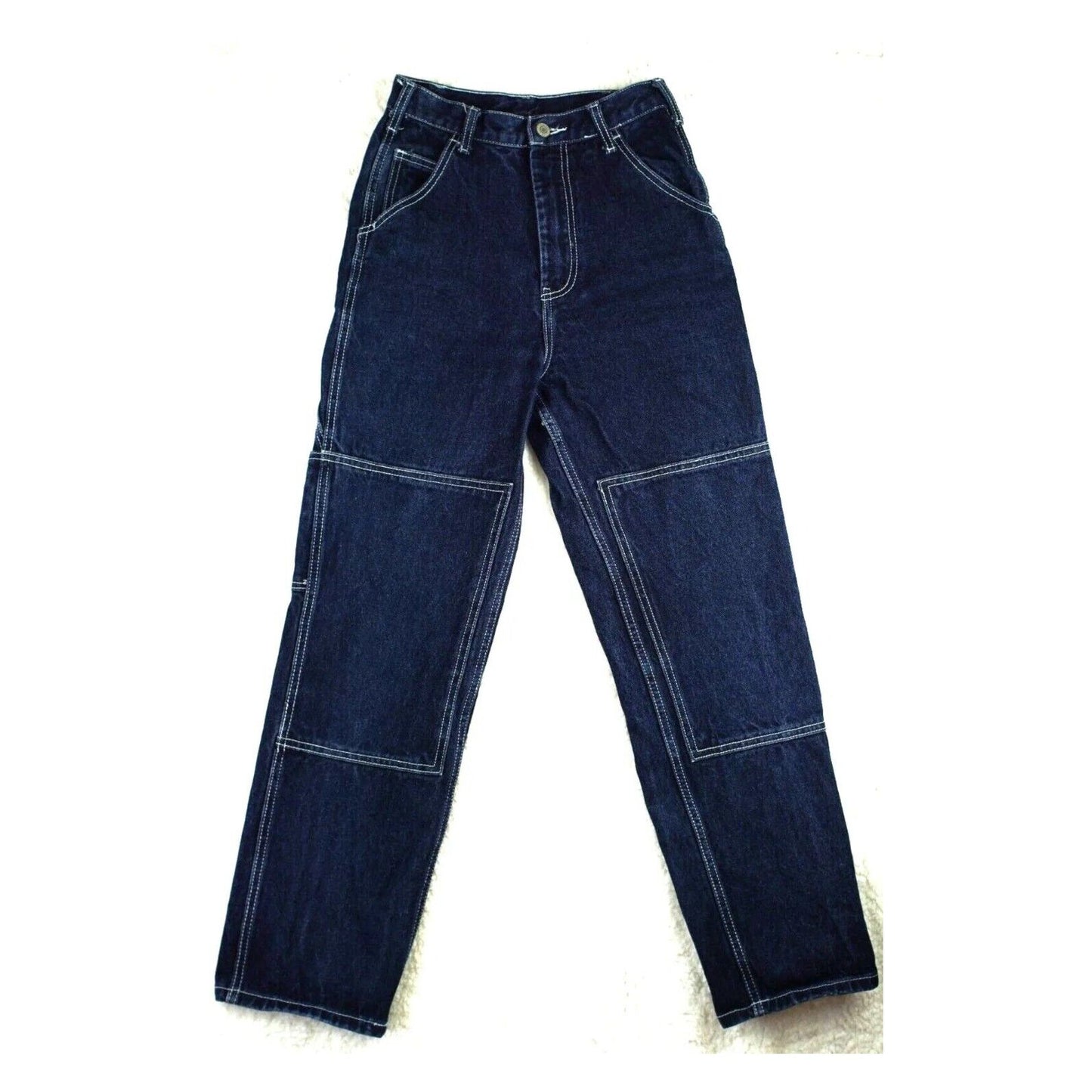 John Galt Brandy Melville Blue Ariana High Pinch Waist Loose Carpenter Jeans SM