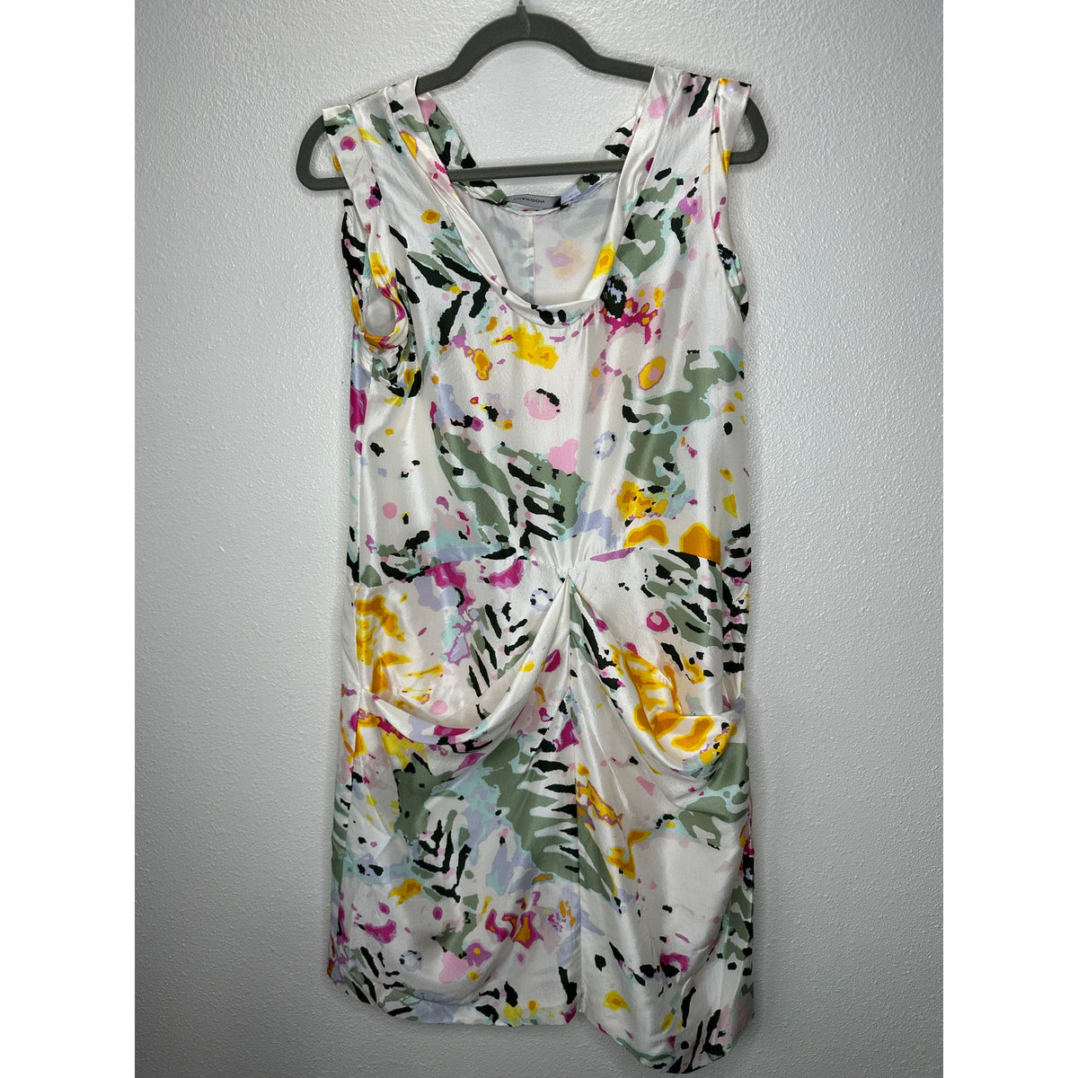 Thakoon White Floral Print Sleeveless Silk Sheath Mini Dress 6