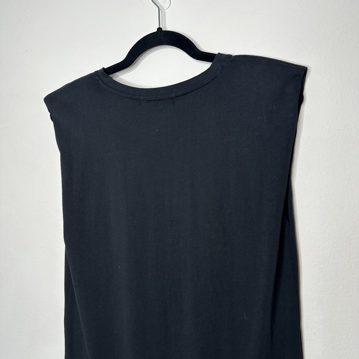 Sanctuary Cute Black Cotton Crewneck Sleeveless Drop Armhole Pullover Dress XS