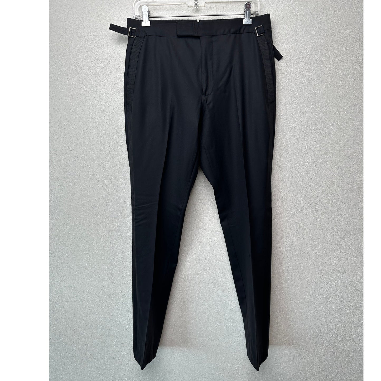 Tom Ford Black Tuxedo Trousers Men’s Size 46 Grosgrain Side Stripe
