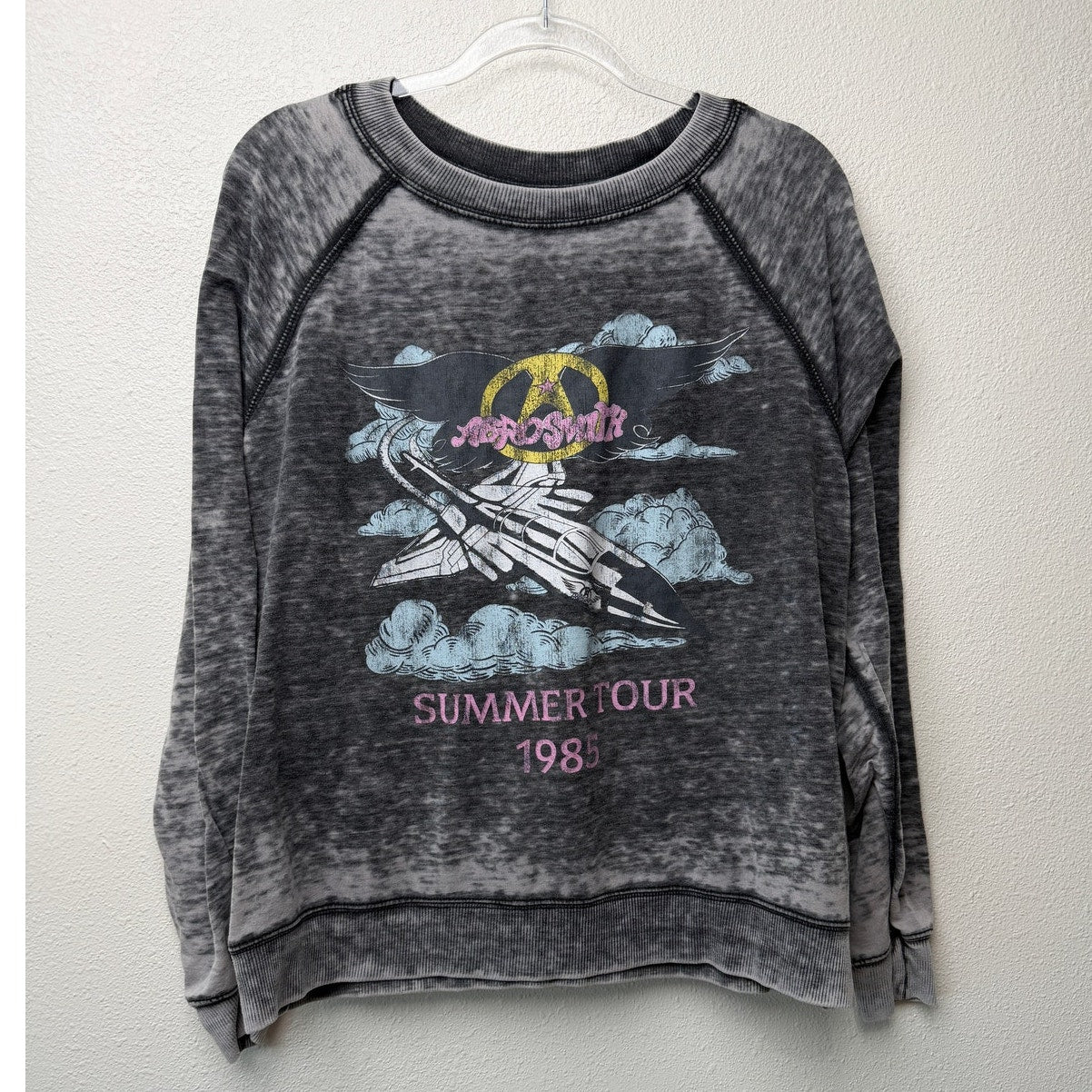 Recycled Karma Aerosmith Tour 85 Oversized Long Sleeve Tee Women S