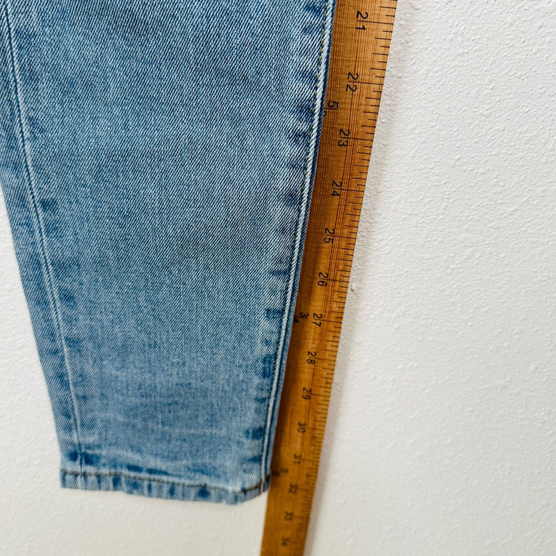 Saint Laurent Medium Light Blue Distressed Knee Slim Skinny Jeans 29