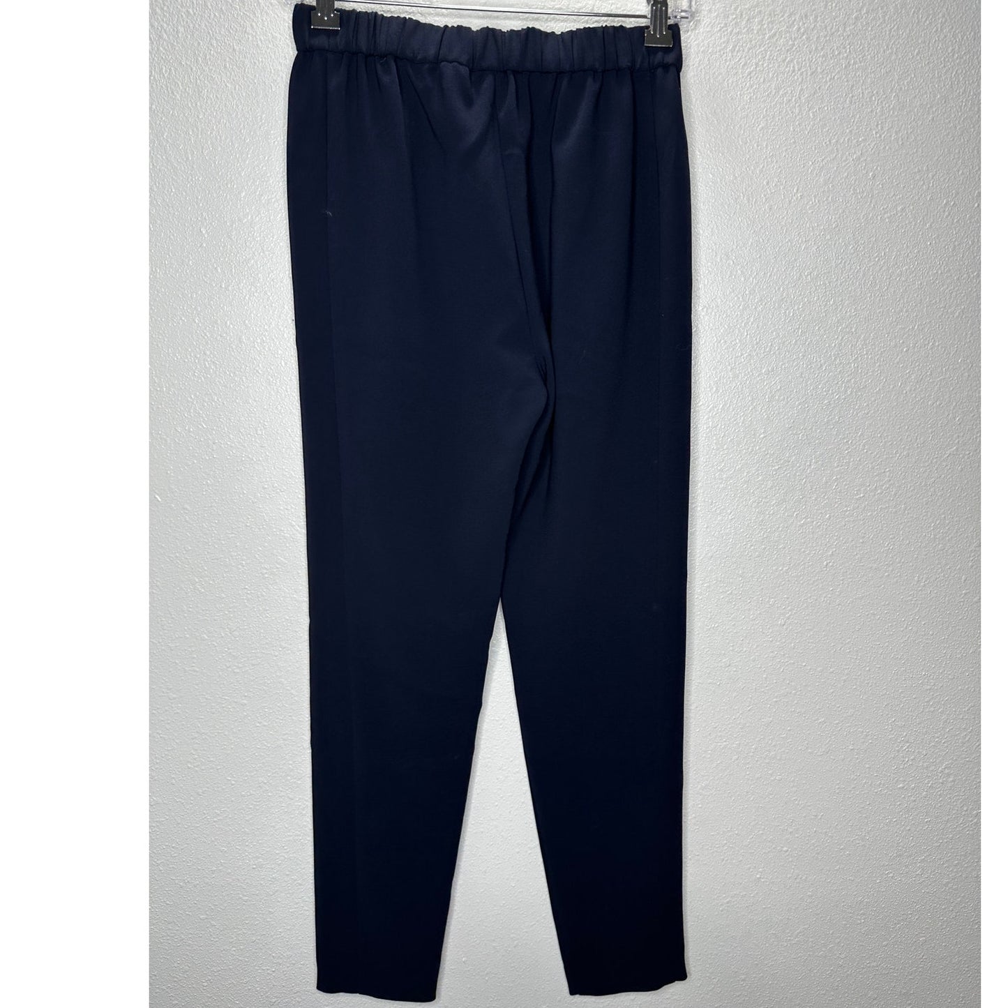 Theory Thorene Black Crepe Pocketed Pull On Slacks P XS