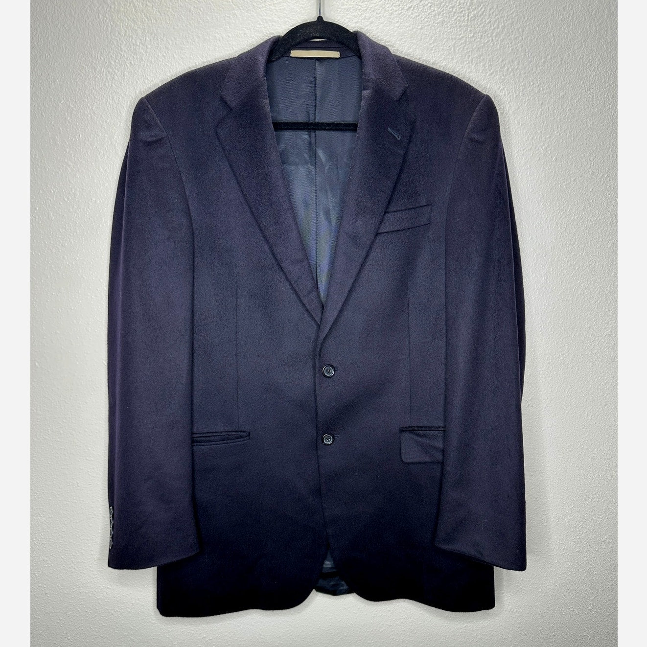 Burberry 100% Cashmere Black Bond Street 2-Button Blazer Jacket 40 Long