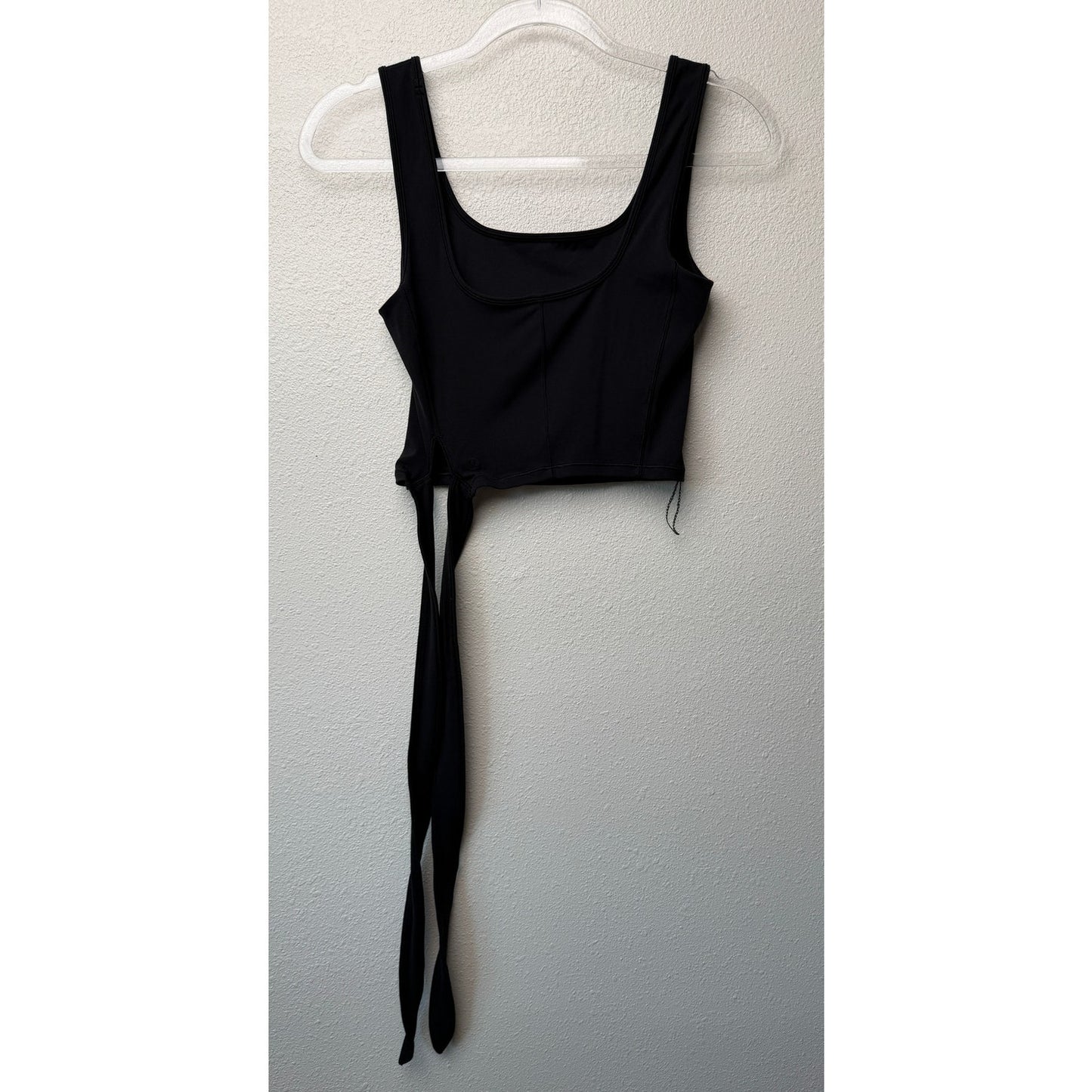Lululemon Get Centred Crop Tank Black Women Size 2 Side Tie