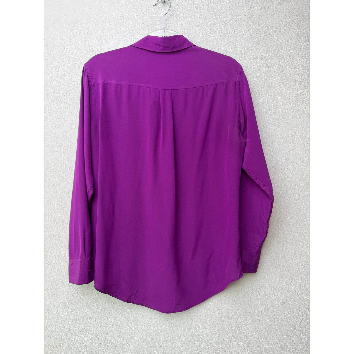 Equipment Purple Silk Button Front Shirt Women S