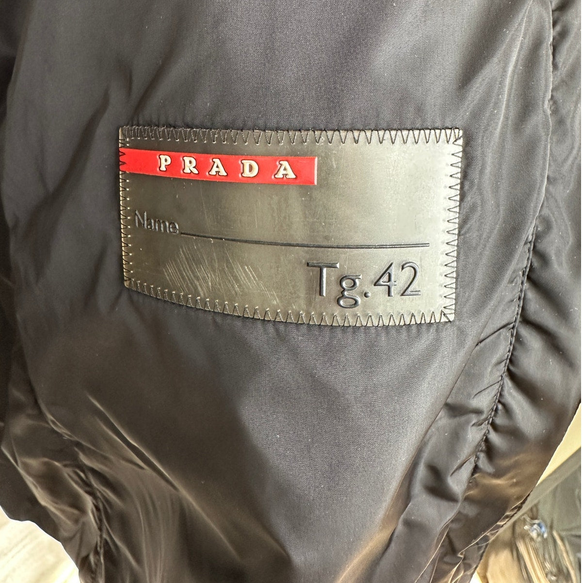 Prada Men's Black Polyester Hooded Long Line Rain Jacket 42 / L