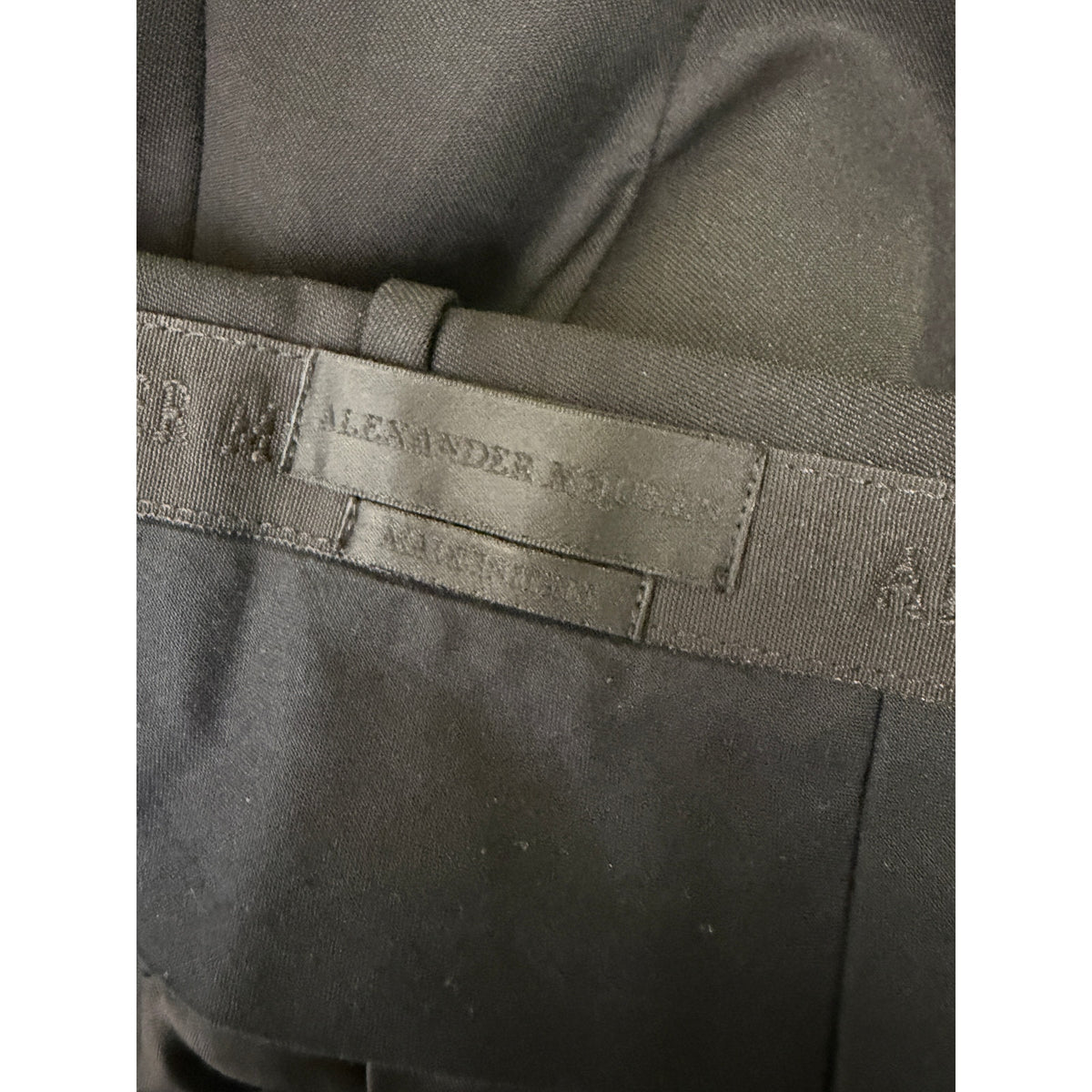 Alexander McQueen Black Embellished Wool Mohair Tuxedo Suit Men's US 40