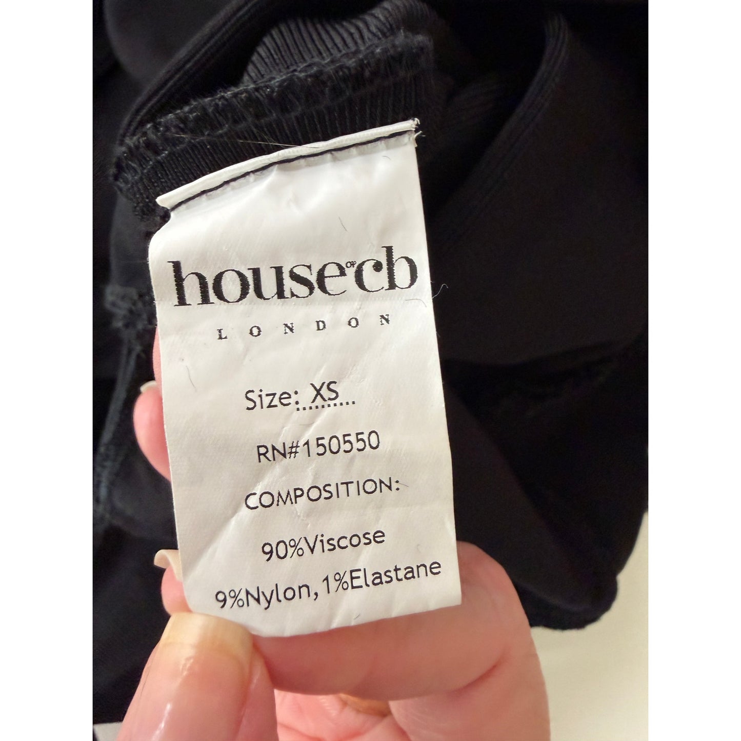 House of CB Anaise Black Jumpsuit Women XS Plunge