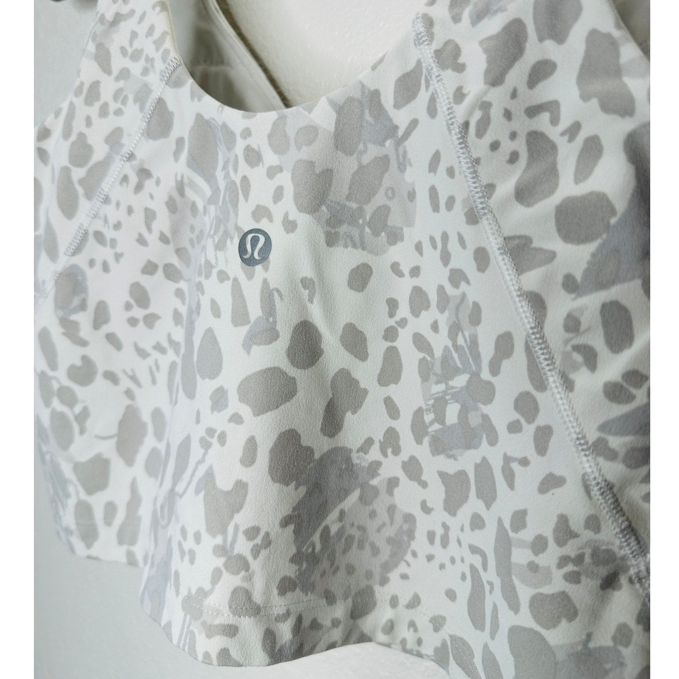 Lululemon Align Cream & Taupe Splotch Animal Print Padded Sports Bra 6