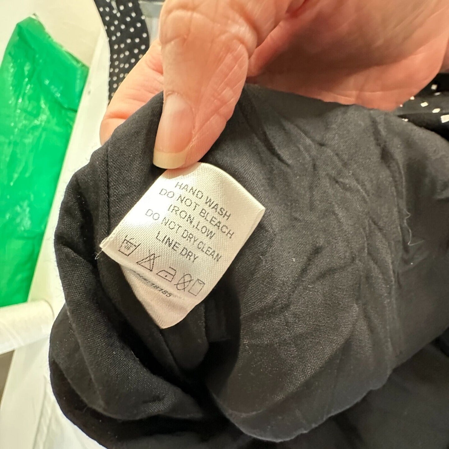 Audrey Halterneck Black White Polka Dot Open Tie Back Pleat Wide Leg Jumpsuit S