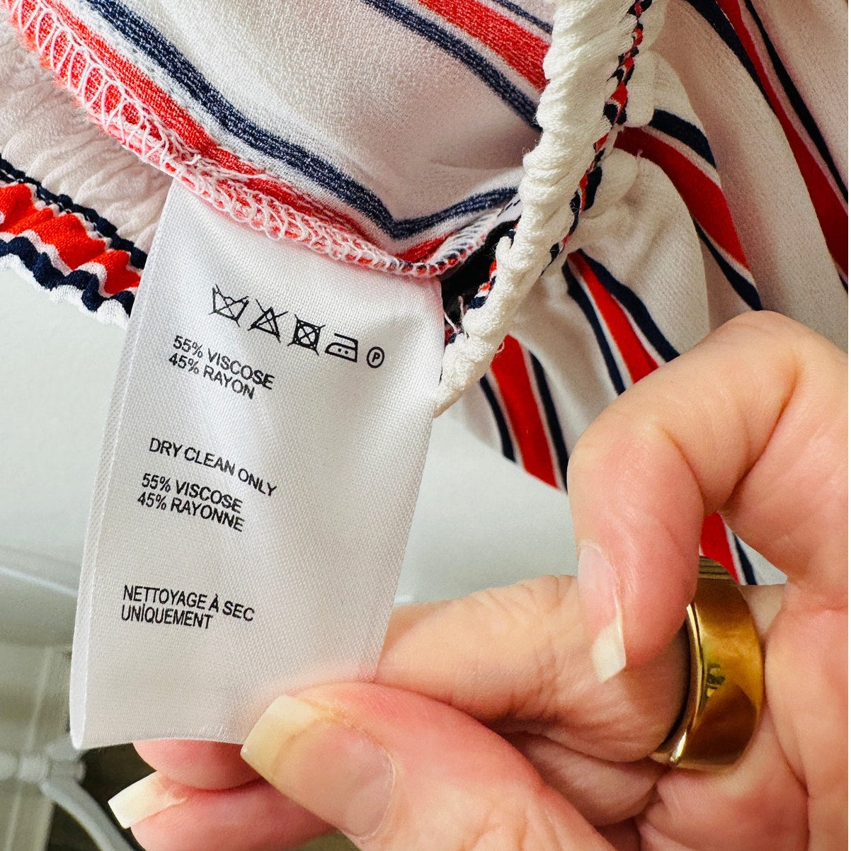 Urban Outfitters Raven White Red Blue Striped Halter Romper Jumpsuit S