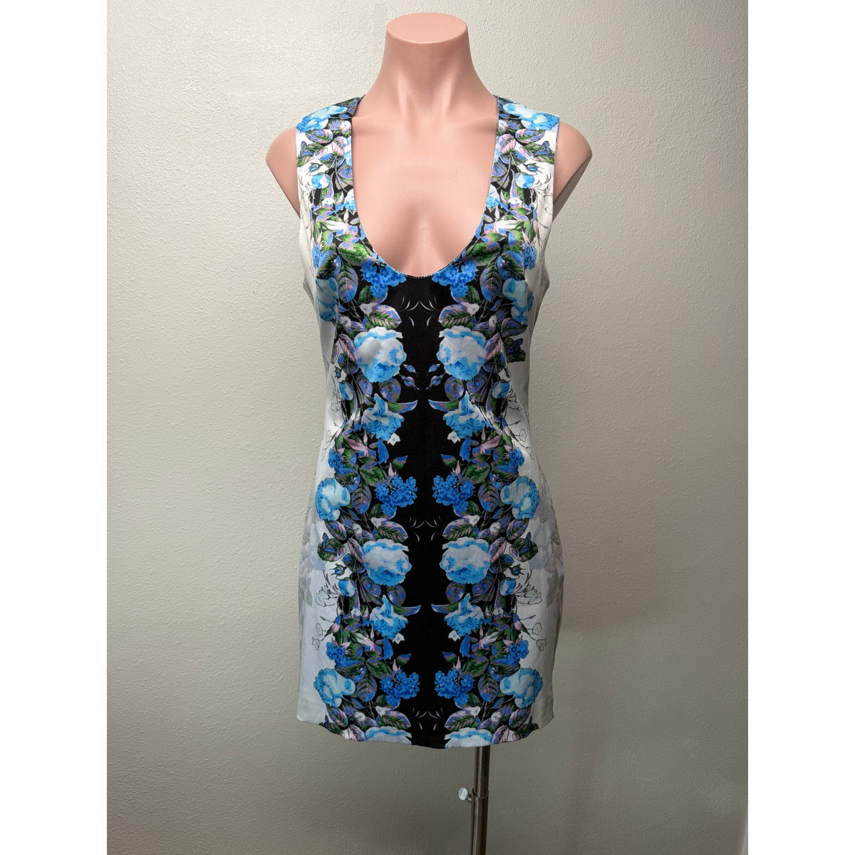 Bec & Bridge Blue Floral Mini Dress Women US 6